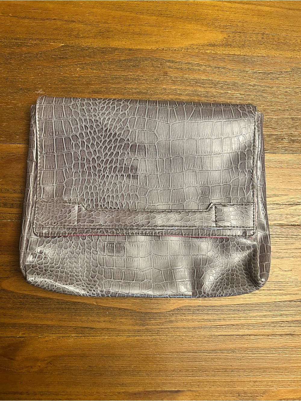 Vince Camuto Embossed Croc Foldover Clutch